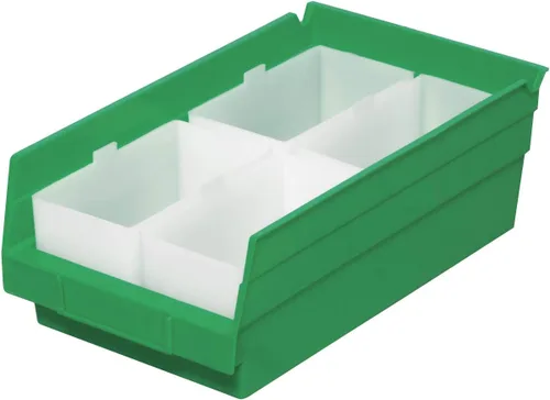 Miniatura 3 de Akro-Mils 30102 - Contenedor de plástico para clasificar piezas pequeñas en estantes (2-3/4 x 5 x 3 pulgadas), color blanco, caja de 24