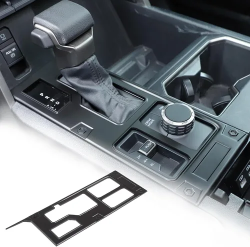 Miniatura 18 de TOYCIDFG Cubierta del panel de palanca de cambios compatible con Toyota Tundra 2022-2026, accesorios interiores (negro UV)