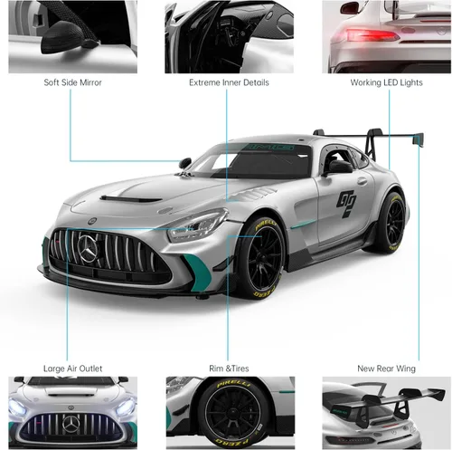 Miniatura 6 de RASTAR 1/14 RC Car Mercedes AMG GT2 Coche de juguete Mercedes Coche de control remoto para niños, 2.4GHz Silver Model Car