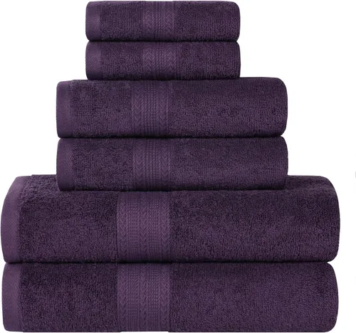 Miniatura 12 de Superior Juego de 6 toallas de mano de algodón ecológico, toallas pequeñas para spa, hotel, baño de invitados, cocina, secado rápido, suave