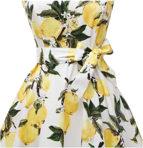 Miniatura 7 de Topdress - Vestido Audrey clásico de cóctel para mujer, estilo retro de los años 1950, diseño con lunares y cuello halter