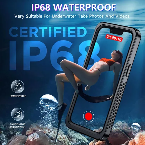 Miniatura 3 de Red2Fire 2024 Nuevo para iPhone 13 Funda impermeable, [protector de pantalla incorporado y protector de cámara] [cuerpo completo a prueba de golpes]
