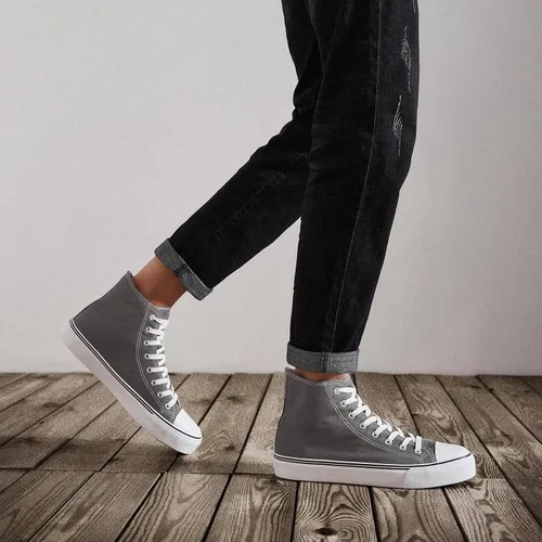 Miniatura 23 de ZGR Tenis de lona para hombre, con cordones, clásicos, casuales, para caminar