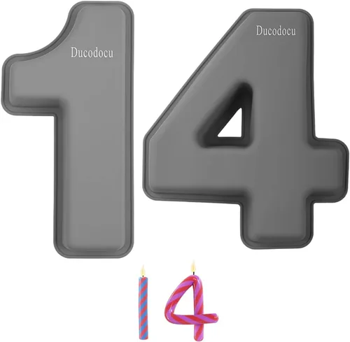 Miniatura 20 de Ducodocu Molde de silicona para tartas con números 3D, moldes para hornear, moldes novedosos para tartas, molde para hornear bricolaje