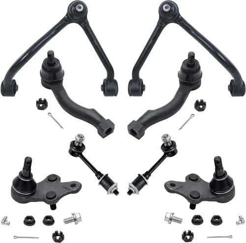 Miniatura 281 de Detroit Axle - Kit de brazos de control de extremo delantero de 8 piezas para Dodge Dakota 00-04, Durango 00-03, 4 brazos de control superior e