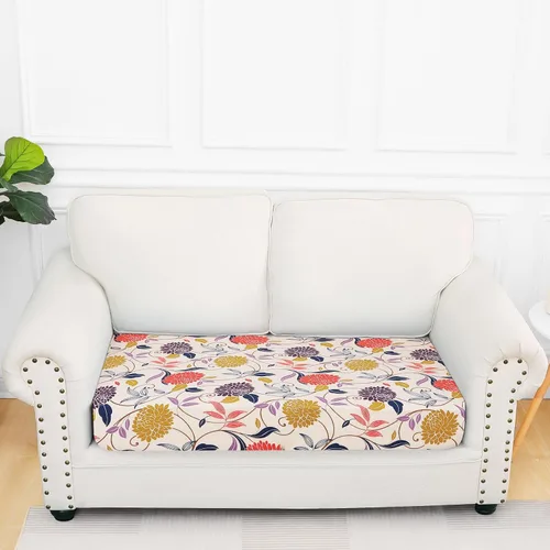 Miniatura 20 de Smiry Fundas de cojín de sofá estampadas, fundas elásticas suaves para sofá, fundas de sofá lavables antideslizantes, protector de muebles para Beige