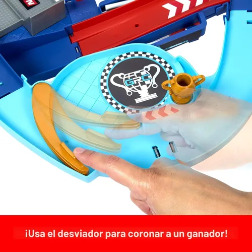 Miniatura 4 de Mattel Disney y Pixar Cars Set de Juego con 2 Vehículos de Juguete, Lightning McQueen y Francesco Bernoulli, Pista de Carreras GRC con Salto