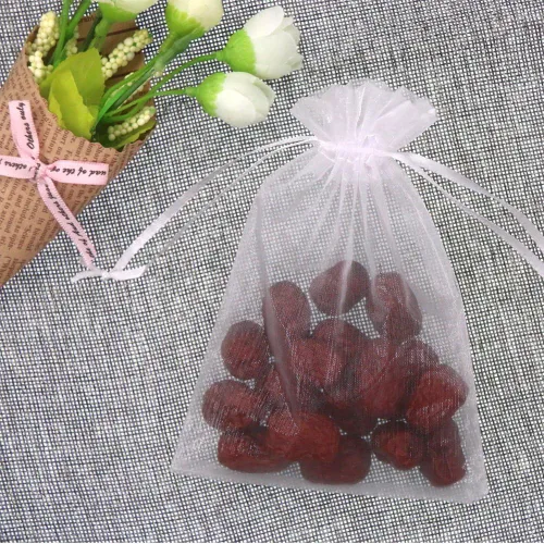 Miniatura 7 de 50 unidades de 4 x 6 pulgadas. Bolsas de organza SumDirect. Bolsas con lazo para bodas. Bolsas de regalo para Navidad.