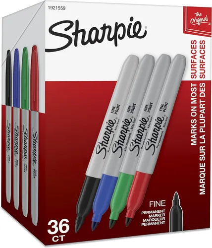 SHARPIE Marcadores permanentes, punta fina, colores surtidos (paquete de 216)