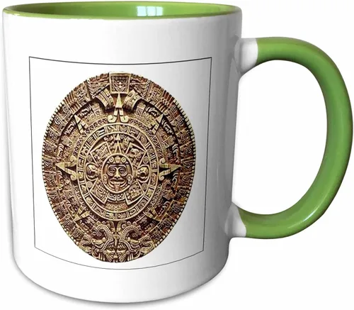 Miniatura 8 de 3dRose mug_60664_6 "Mayan Calendar" - Taza azul de dos tonos, 11 onzas, multicolor Blanco