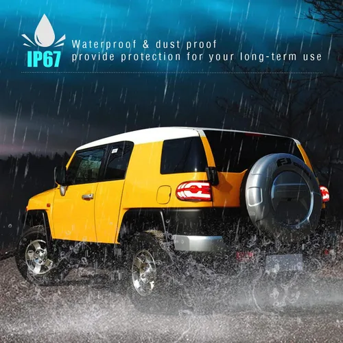 Miniatura 5 de T T-ABC Mods - Luces traseras para Toyota FJ cruiser 2006-2020, luces traseras LED, lámpara modificada (ahumado)