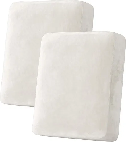 Miniatura 118 de H.VERSAILTEX - Funda de terciopelo elástica y afelpada para protección de cojines de sofá biplaza, silla o sofá, 2 piezas, tamaño grande, color gris