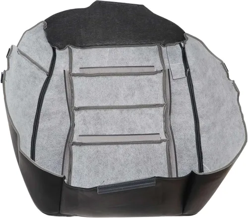 Miniatura 4 de NLQR Funda de repuesto para asiento delantero del lado del conductor y cojín de espuma compatible con Ford F250 F350 F450 F550 2002-2007, negro #333
