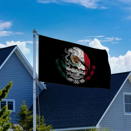 Miniatura 6 de Banderas de México 3x5 pies, bandera mexicana divertida para el hogar, patio, casa, jardín, banderas para fiestas navideñas, decoraciones interiores
