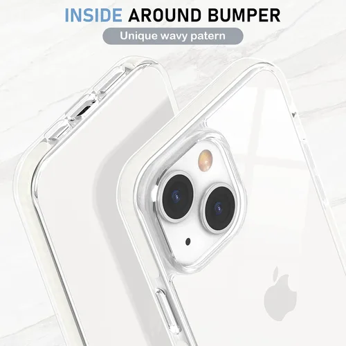 Miniatura 5 de MATEPROX Funda compatible con iPhone 13, transparente, delgada, transparente, a prueba de golpes, para iPhone 13 de 6.1 pulgadas 2021 (blanco)