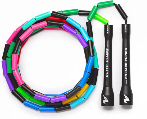 Elite Jumps - Cuerda de saltar con cuentas de 1 pulgada de Do Hard Things | Cuerda de saltar cruzada para tu equipo de ejercicio | Cuerda de saltar