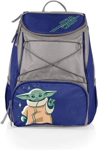 ONIVA - a Picnic Time brand - Mochila térmica Star Wars PTX - Mochila suave y fresca - Bolsa de almuerzo aislada Star Wars Mandalorian Grogu - Azul