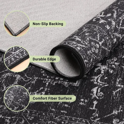 Miniatura 3 de Tapete para silla de suelo duro, 60 x 48 pulgadas, tapete para silla de oficina para superficie dura, alfombra de área para sala de estar, tapete