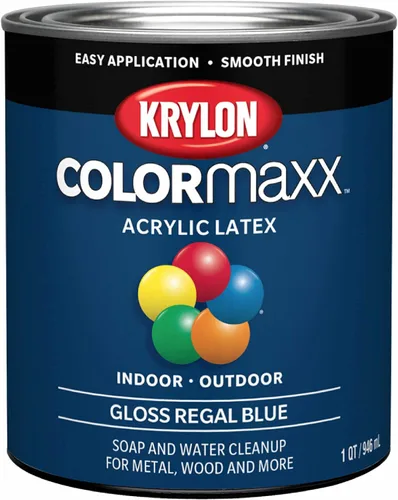 Miniatura 17 de Krylon K05647007 COLORmaxx - Pintura acrílica de látex para uso en interiores y exteriores, 1 cuarto de galón (paquete de 1), negro, 31 onzas