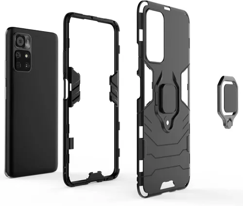 Miniatura 4 de Funda para Xiaomi Poco M4 Pro 5G, soporte magnético para montaje de coche para Xiaomi Redmi Note 11T 5G/Poco M4 Pro 21091116AG Case Negro