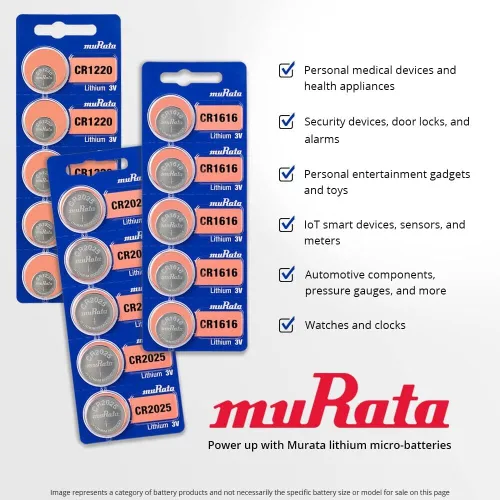 Miniatura 3 de Murata Batería CR2430 3V Litio Moneda Celda - Reemplaza Sony CR2430 (2 Baterías)