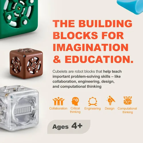 Miniatura 2 de CUBELETS Bloques de robot modulares de robótica con 11 cubos de robot, juego de curiosidad para kit de robótica en el hogar, kits STEM para niños