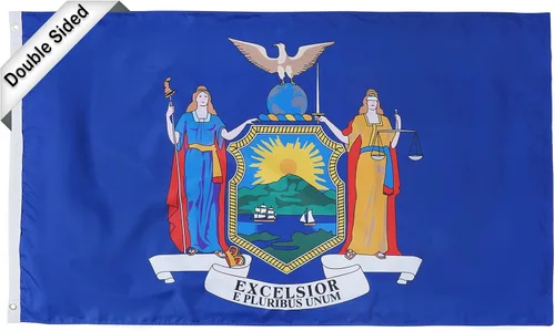 Miniatura 13 de SYII Bandera del estado de Alabama de 3 x 5 pies, banderas de 3 capas de doble cara del estado de Delaware con 2 ojales de latón y cabecera de lona