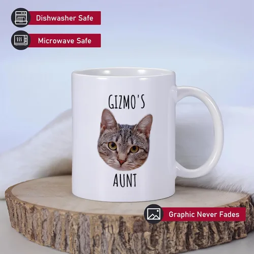 Miniatura 4 de Taza de café personalizada para gatos, taza de foto de gato personalizada, taza de café de tía de gato, taza de café personalizada para mascotas