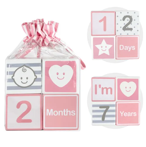 Miniatura 13 de I'm Bloques de edad del alfabeto ABC de madera maciza para bebé, nombre propio personalizado, neutro de género, regalos y recuerdos para recién