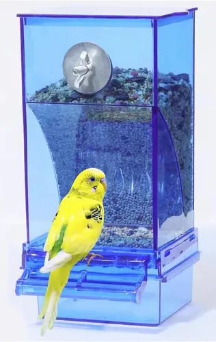 Miniatura 5 de Comedero para pájaros sin ensuciar,Alimentador automático de loros,Contenedor de comida de acrílico,Accesorios de jaula de periquitos