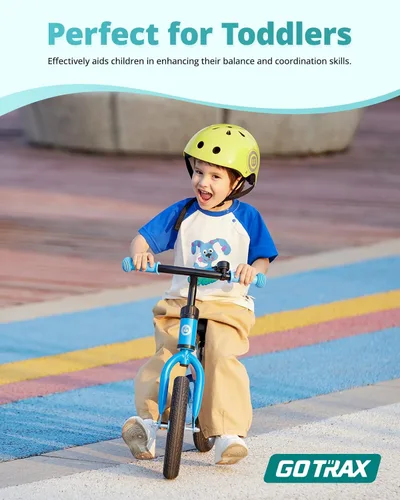 Miniatura 3 de Gotrax KS12 Bicicleta de equilibrio para niños de 2 a 5 años, bicicleta de empuje de 12 pulgadas con luz LED, asiento y manubrio ajustables, Rosa