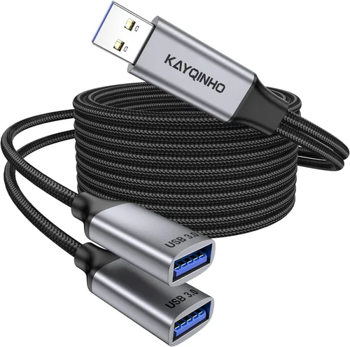Miniatura 8 de Divisor USB 3.0 de 1 en 2 salidas, cable USB divisor Y, cable USB macho a 2 hembras para PC, tableta, portátil, MacBook, teclado, PS4, PS5, mouse