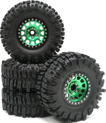 Miniatura 7 de HOBBYSOUL RC Crawler 2.2 Beadlock Ruedas y neumáticos de 4.882 in de alto, suaves y pegajosos, llantas hexagonales de 0.472 in para actualizaciones