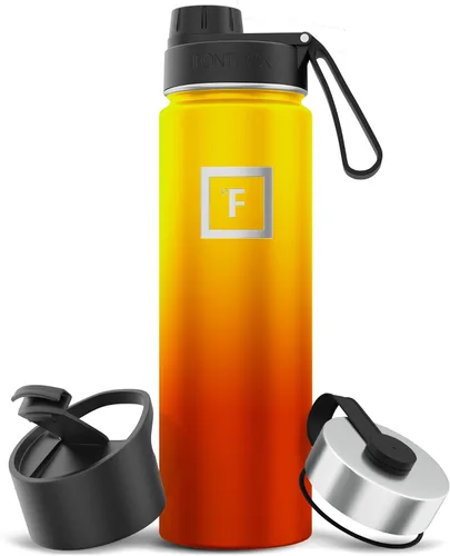Miniatura 33 de IRON °FLASK Frasco de hidratación para acampar y senderismo con pajilla, botella de agua deportiva de acero inoxidable con aislamiento de boca