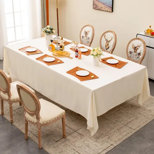 Miniatura 55 de BALCONY & FALCON Mantel Rectangular Estilo Jacquard Resistente al Agua Cubierta de Mesa para Comedor Cocina Café Fiestas y Uso al Aire Libre