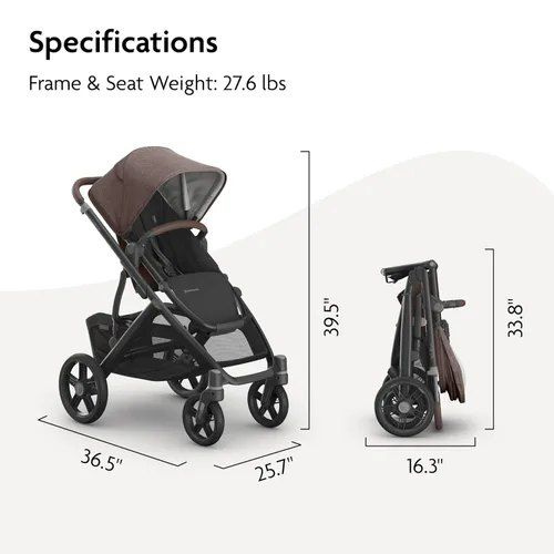 Miniatura 9 de UPPAbaby Vista V3 Cochecito convertible individual a doble para bebé y niño, más de 30 configuraciones, compatible con asiento de automóvil, Owen