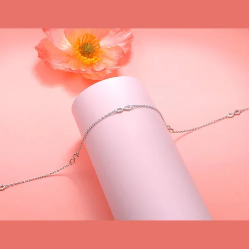 Miniatura 3 de Gargantilla ajustable de plata de ley S925 con colgante, joyería para mujeres y niñas.