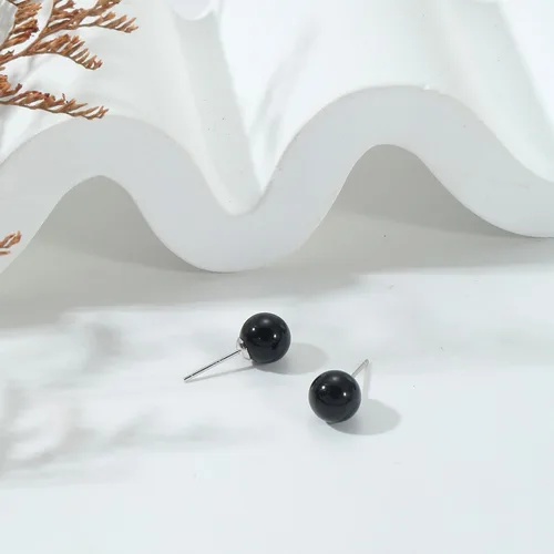 Miniatura 113 de Natural Stone Stud Earrings for Women 8mm Sterling Silver Genuine Gemstone Earrings Handmade Sterling Silver Crystal Stud Earrings for Women