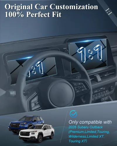 Miniatura 2 de BIBIBO 2 piezas para protector de pantalla Subaru Outback 2026 Outback (Premium, Limited, Touring, Wilderness, Limited XT, Touring XT) 12.1