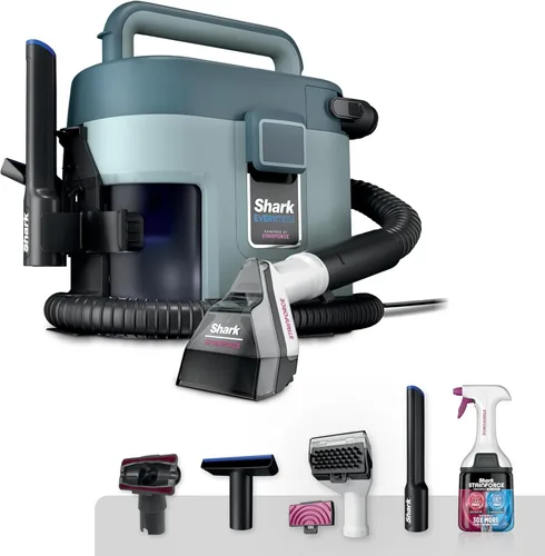 Shark EveryMess VX101 - Aspiradora húmeda 3 en 1, aspiradora seca y eliminador de manchas con tecnología StainForce, perfecto para hogares, mascotas