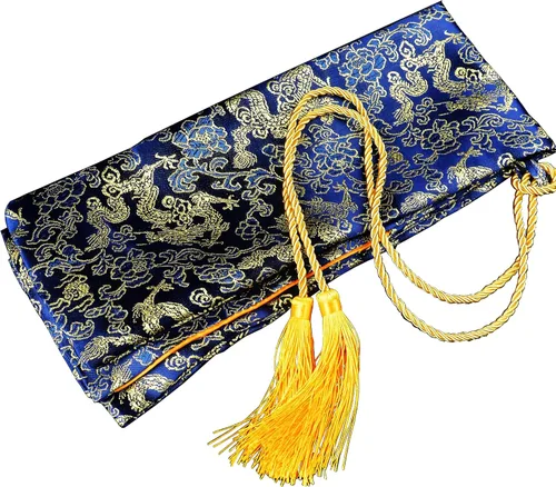 Miniatura 5 de 51 Inch Synthetic Silk Nice Pattern Bag with Golden Tassel Cover Carrying for Japanese Samurai Katana Chinese Swords