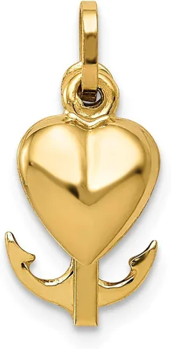 Miniatura 4 de Colgante con forma de cruz de oro amarillo de 14 quilates 0669 in x 0787 in