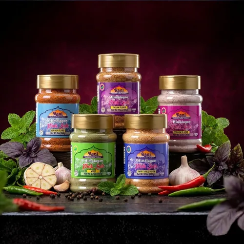 Miniatura 5 de Rani Himalayan Pink Salt Granules 5 in 1 Flavors (Mint, Smokey Garlic, Italian, Pepper, Peri Peri) PET Jar ~ All Natural Vegan Gluten Friendly