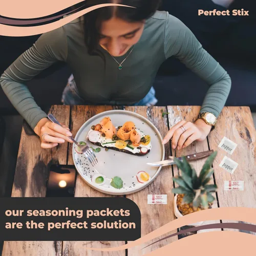 Miniatura 6 de Perfect Stix - Paquetes de sal y pimienta-200 paquetes de sal y pimienta combinados -100 de cada uno (200 paquetes en total)