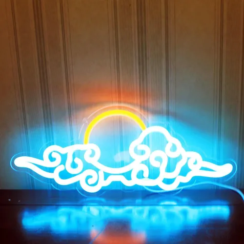 Miniatura 15 de Letrero de neón LED con diseño de puesta de sol y salida del sol, para decoración de pared, surf, océano, decoración de dormitorio, sala de estar