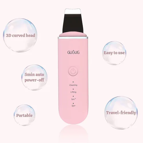 Miniatura 6 de GUGUG Skin Scrubber - Espátula para la piel, removedor de puntos negros, limpiador de poros con 4 modos, herramientas para el cuidado de la piel