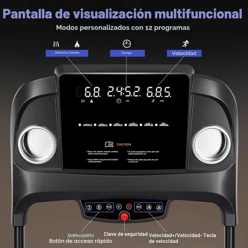 Miniatura 5 de YPOO Cintas de correr para uso doméstico, caminadora con inclinación, cintas de correr plegables automáticas para el hogar, cinta de correr de 8.0