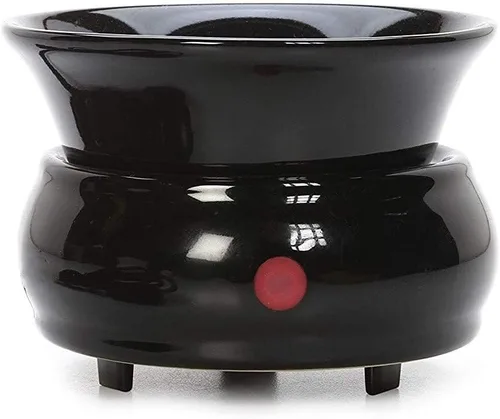Hosley - Calentador eléctrico de cerámica negra para cera de fragancia, líquido de potpurrí. Ideal para spa y aromaterapia. Usa cubos de cera