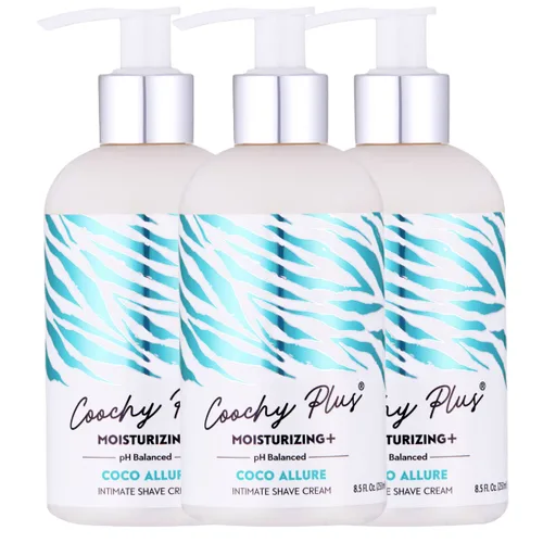 Miniatura 9 de Coochy Plus Crema de afeitar íntima COCO ALLURE para púbico, línea de bikini, axila y más, sin erupciones con fórmula hidratante pendiente