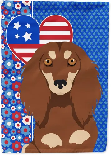 Miniatura 77 de Caroline's Treasures WDK5119GF - Bandera de jardín americana de Airedale Terrier de Estados Unidos, color negro y tostado, bandera decorativa